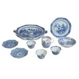 NINE CHINESE BLUE AND WHITE VESSELS
