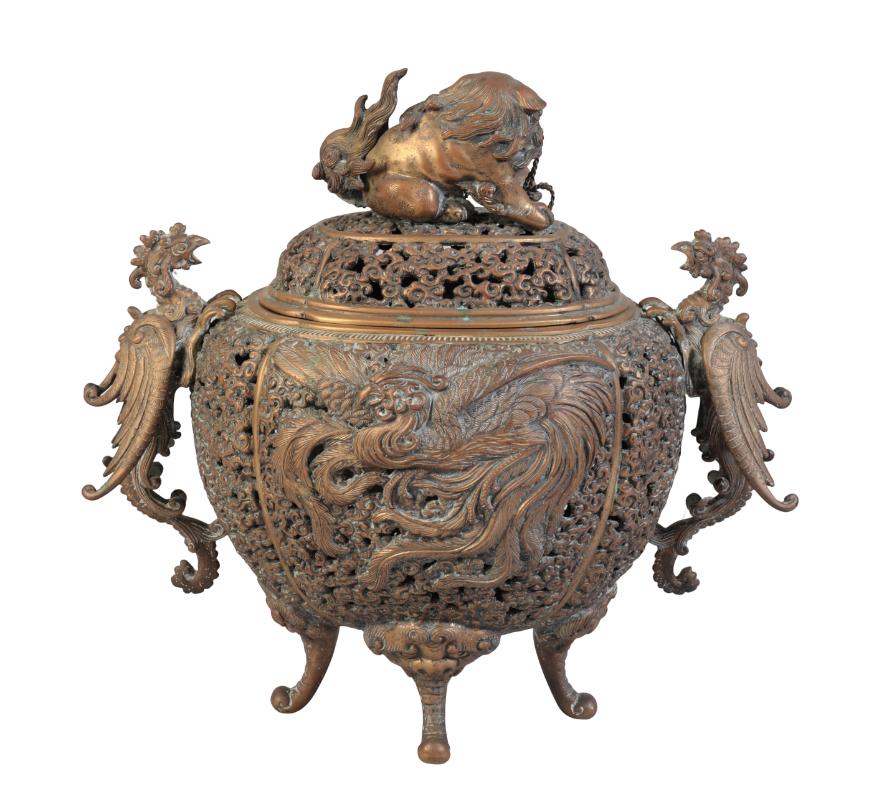 A JAPANESE BRONZE CENSER - Image 2 of 3