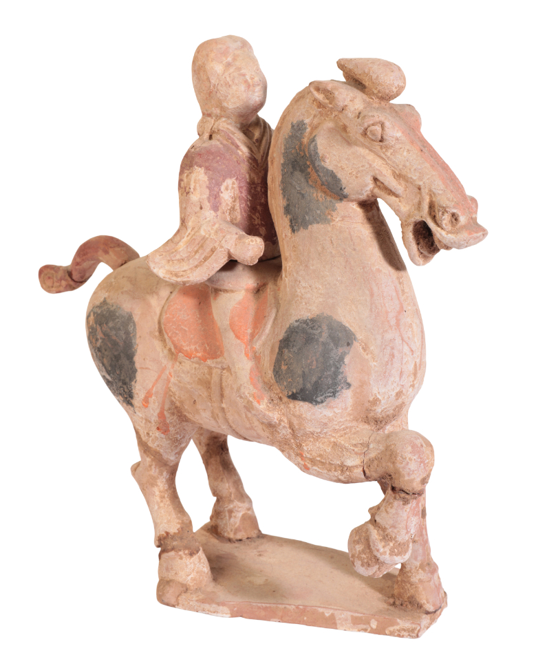 A CHINESE TANG DYNASTY HORSE AND RIDER