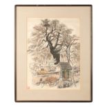 STYLE OF ZHANG DING (1917-2010) Two village scenes