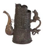 A TIBETAN BRONZE CEREMONIAL EWER