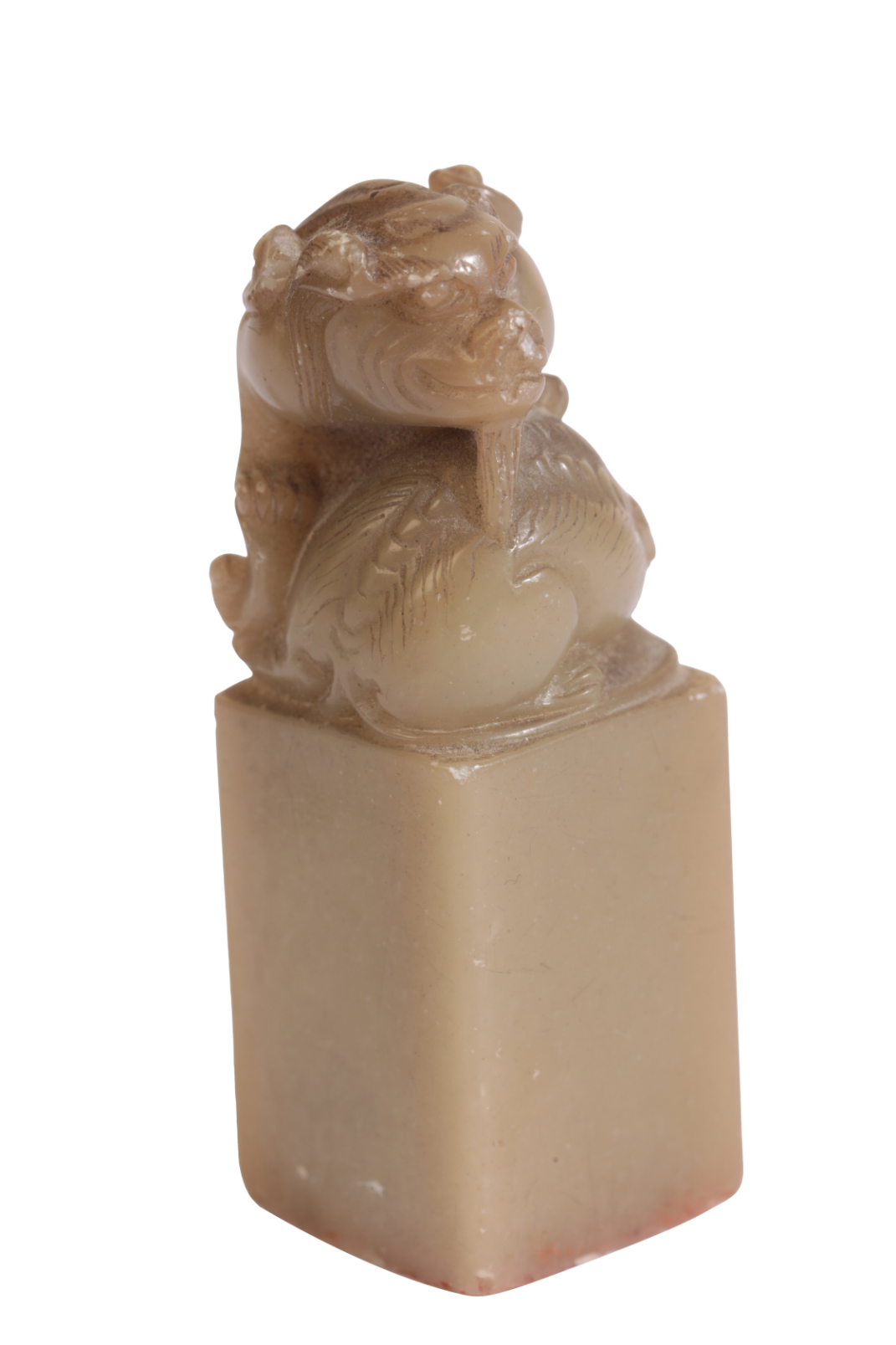 A CHINESE CARVED SOAPSTONE SEAL