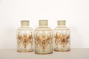 A SET OF THREE APOTHECARY OR SHOP DISPLAY JARS