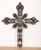 A VICTORIAN PIERCED CAST IRON CROSS