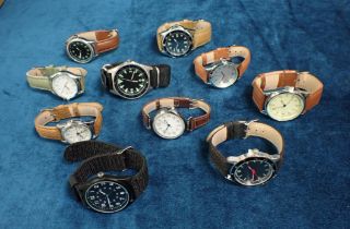 TEN VARIOUS EAGLEMOSS COLLECTION MILITARY WATCHES