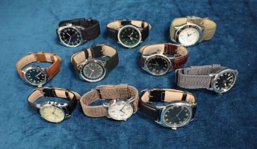 TEN VARIOUS EAGLEMOSS COLLECTION MILITARY WATCHES