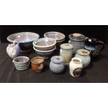 A COLLECTION OF GLAZED POTTERY BOWLS