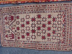 A BELOUCH PRAYER RUG, AND ANOTHER SMALLER