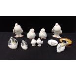 A COLLECTION OF CERAMIC BIRDS