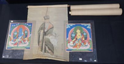 A PAIR OF ASIAN BUDDHA PAINTINGS