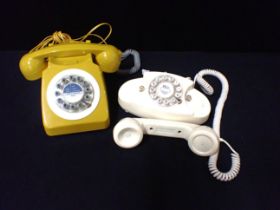 A VINTAGE STYLE MUSTARD YELLOW TELEPHONE