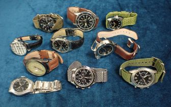 TEN VARIOUS EAGLEMOSS COLLECTION MILITARY WATCHES