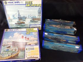 MINIC: A BOXED 'FLEET ANCHORAGE' SET, 'OCEAN TERMINAL' SET