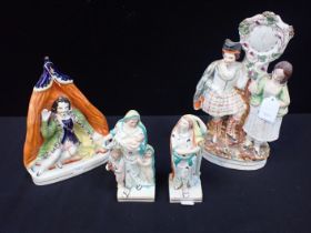 TWO EARLY 19th CENTURY STAFFORDSHIRE FIGURES