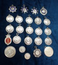 A QUANTITY OF SILVER SPORTING MEDALS