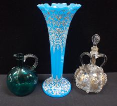 A 19TH CENTURY BOHEMIAN GLASS VASE