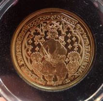 THE MILLIONAIRES COLLECTION: A KING EDWARD III DOUBLE LEOPARD REPLICA GOLD COIN