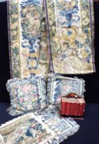 NEEDLEWORK RUNNERS AND CUSHIONS