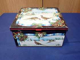 A HUNTLEY & PALMER CHRISTMAS BISCUIT TIN