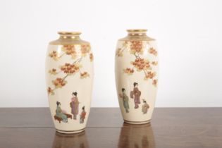 A PAIR OF JAPANESE SATSUMA VASES