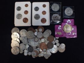 TIN OF MIXED GEORGE IV & LATER COINS