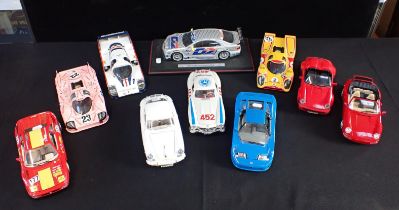 A COLLECTION OF BURAGO AND OTHER 1/18 MODEL CARS