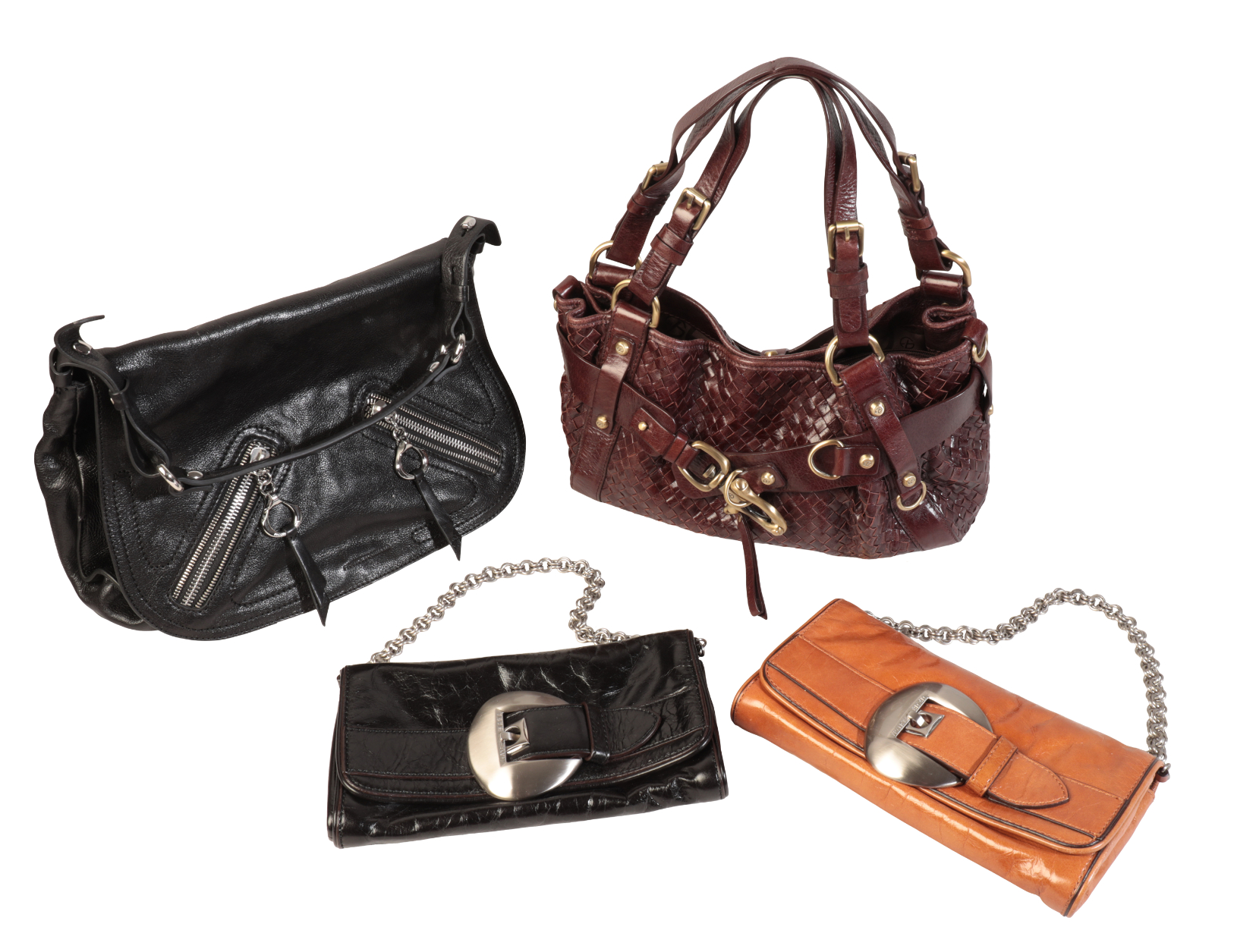 FRANCESCO BIASIA: FOUR LEATHER HANDBAGS