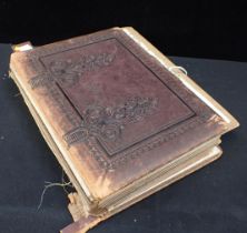 19TH CENTURY LEATHER BOUND PHOTOGRAPH ALBUM