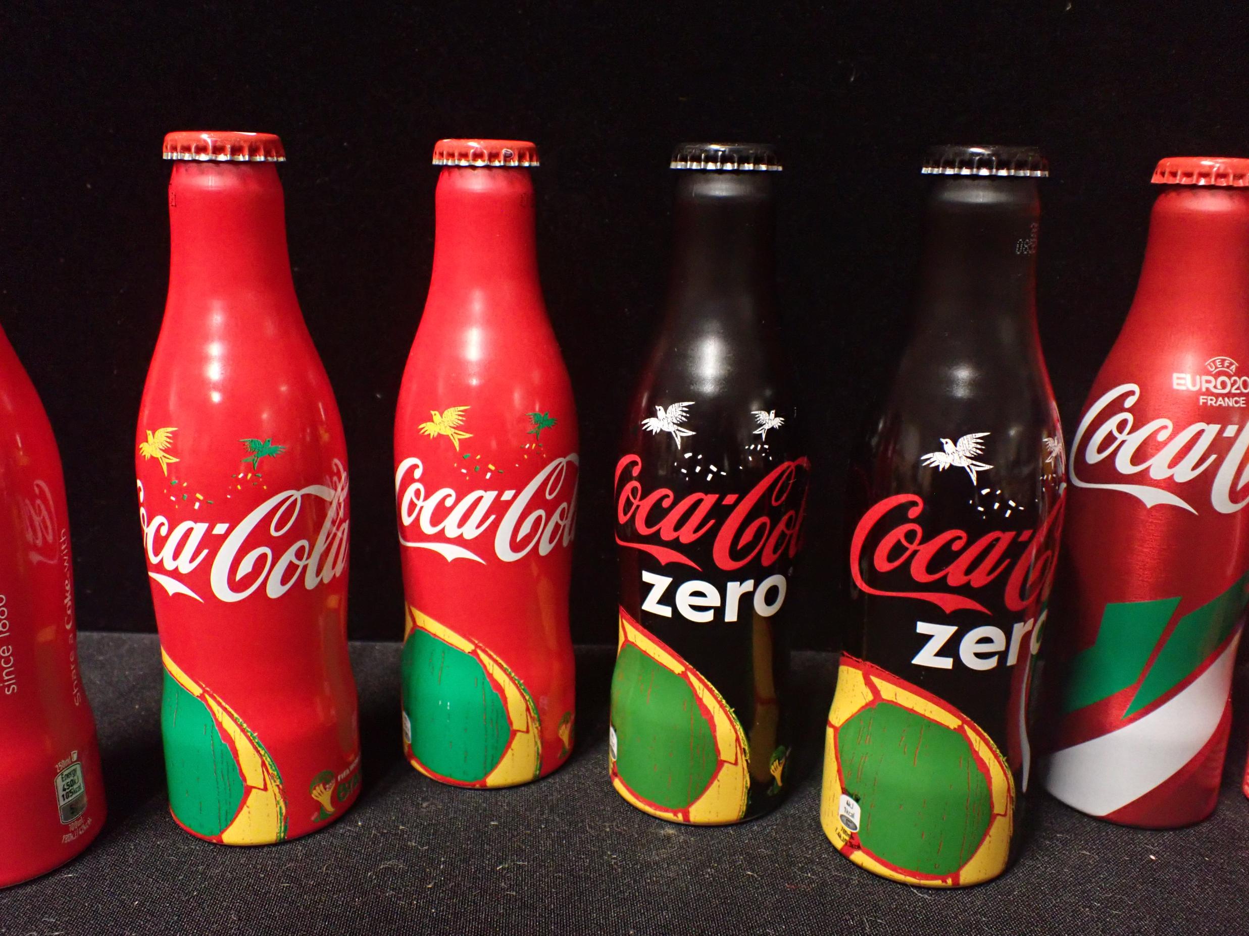 A COLLECTION OF 10 LIMITED EDITION ALUMINIUM COCA COLA BOTTLES - Image 2 of 3