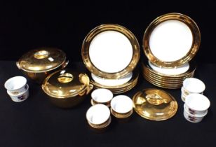 A QUANTITY OF 'PILIVITE' GILT-EDGE PLATES