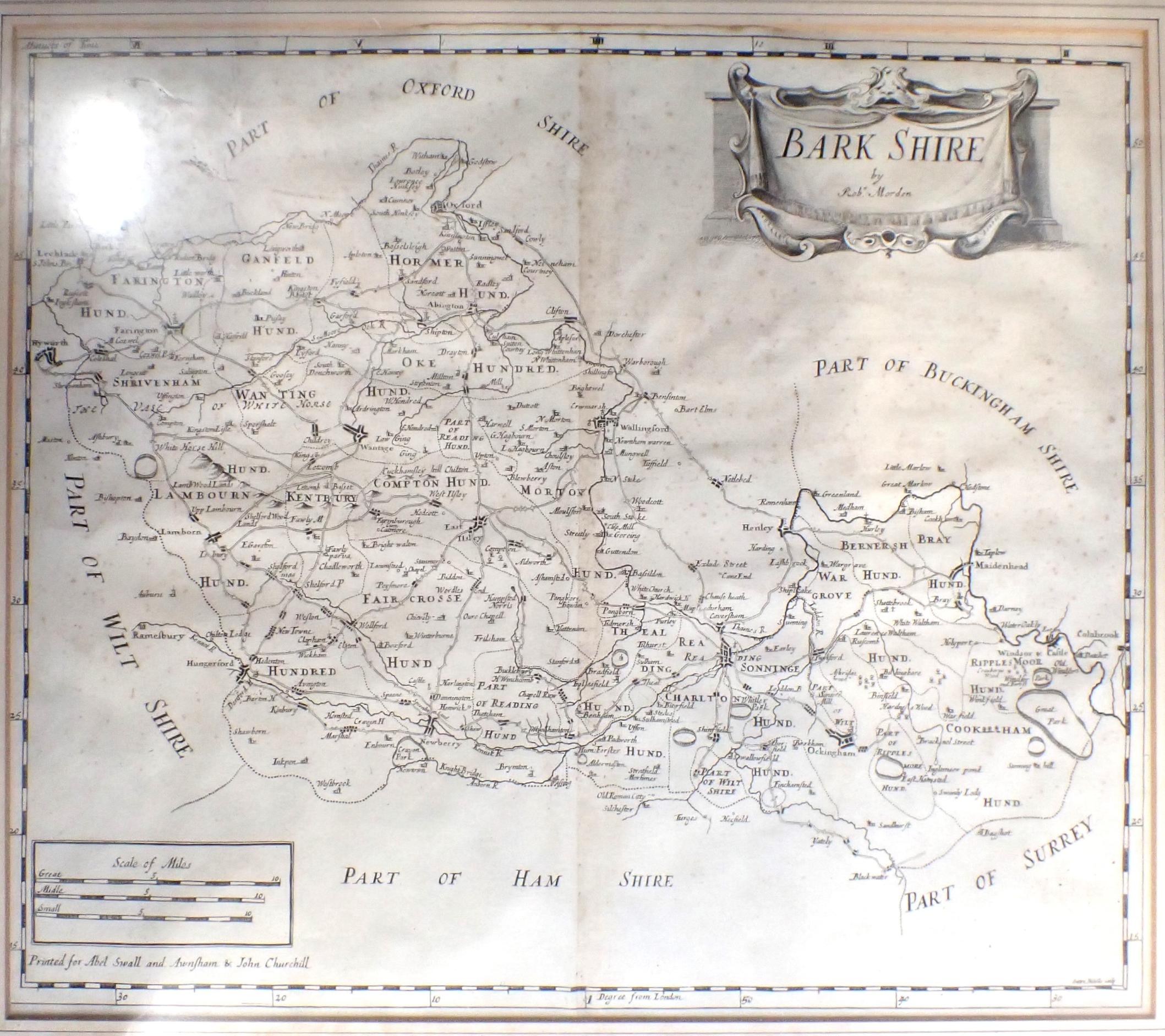 ROBERT MORDEN; MAP OF 'BARK SHIRE' - Image 2 of 4