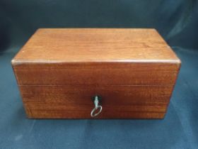 A 19th CENTURY MAHOGANY MILITARY CAMPAIGN DRESSING BOX