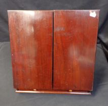 AN EDWARDIAN MAHOGANY STATIONERY BOX