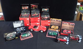 A COLLECTION OF MINIBRI OFFICIAL FORMULA ONE FERRARI MODELS