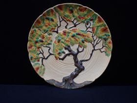 A CARLTON WARE OAK TREE PLAQUE