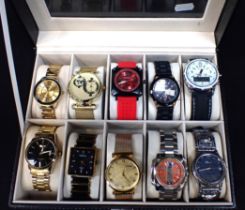 TEN VARIOUS GENTLEMANS' WRISTWATCHES