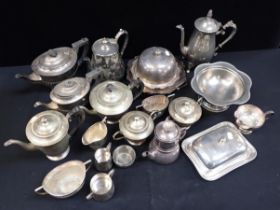 A QUANTITY OF SILVER-PLATED WARE