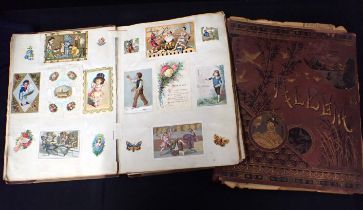 TWO VICTORIAN SCRAP ALBUMS