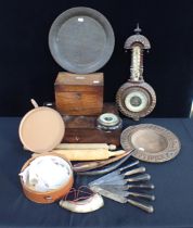 A 19TH CENTURY ROSEWOOD TEA CADDY 'IN MEMORY OF CC'