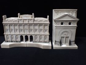 A PAIR OF TIMOTHY RICHARDS BOOKENDS: SOMERSET HOUSE