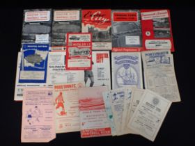 TWENTY FIVE SOUTH WEST/SOUTH FOOTBALL PROGRAMMES