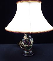 MOORCROFT HELLEBORE TABLE LAMP AND SHADE