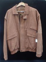 AN AKASO GENTLEMANS' SUEDE BOMBER STYLE ACKET