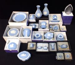 A COLLECTION OF WEDGWOOD JASPER WARE