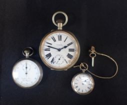 A COLLECTION OF SILVER PLATED CASED WATCHES