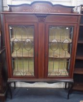 AN EDWARDIAN MAHOGANY DISPLAY CABINET