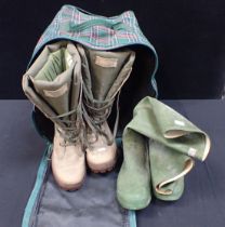 A PAIR OF NORT EDELWEISS LACED BOOTS