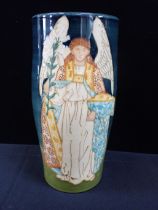 A DENNIS CHINAWORKS VASE, DECORATED WITH AN ANGEL