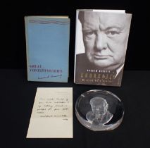 WINSTON CHURCHILL INTEREST: A PRINTED THANK YOU NOTE