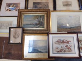 A QUANTITY OF PAINTINGS AND PRINTS